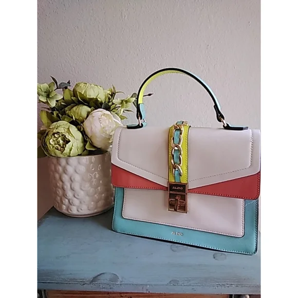 🌷Aldo Satchel Bag Medium Multi-color - Picture 2 of 13